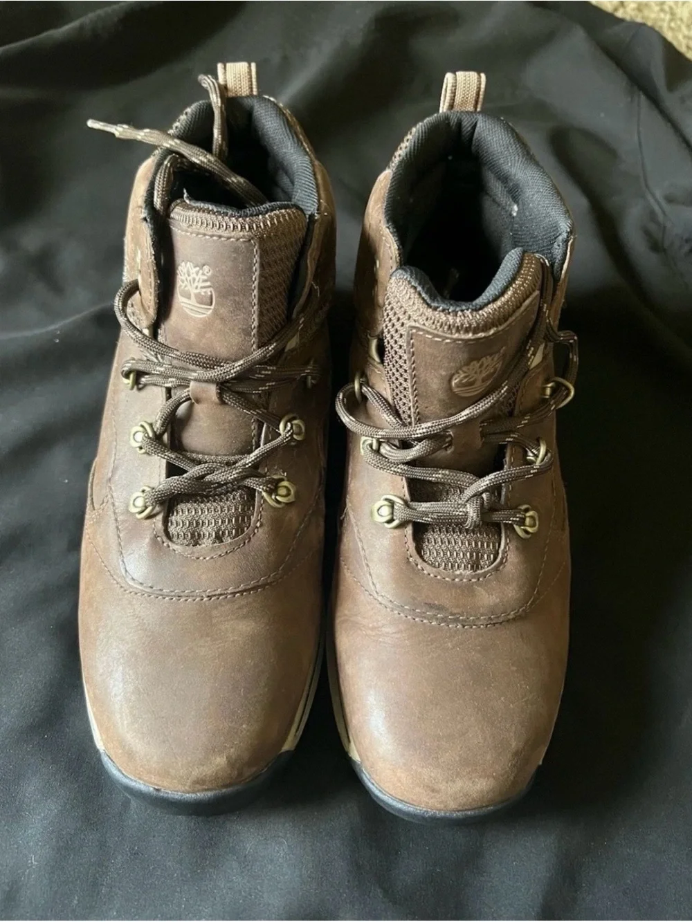 Timberland Brown Lace-Up Leather Hiking Boots